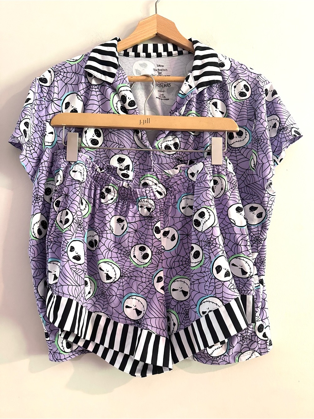 Disney Tim Burton Nightmare Before Christmas Pajama Shorts Set Women's Large
